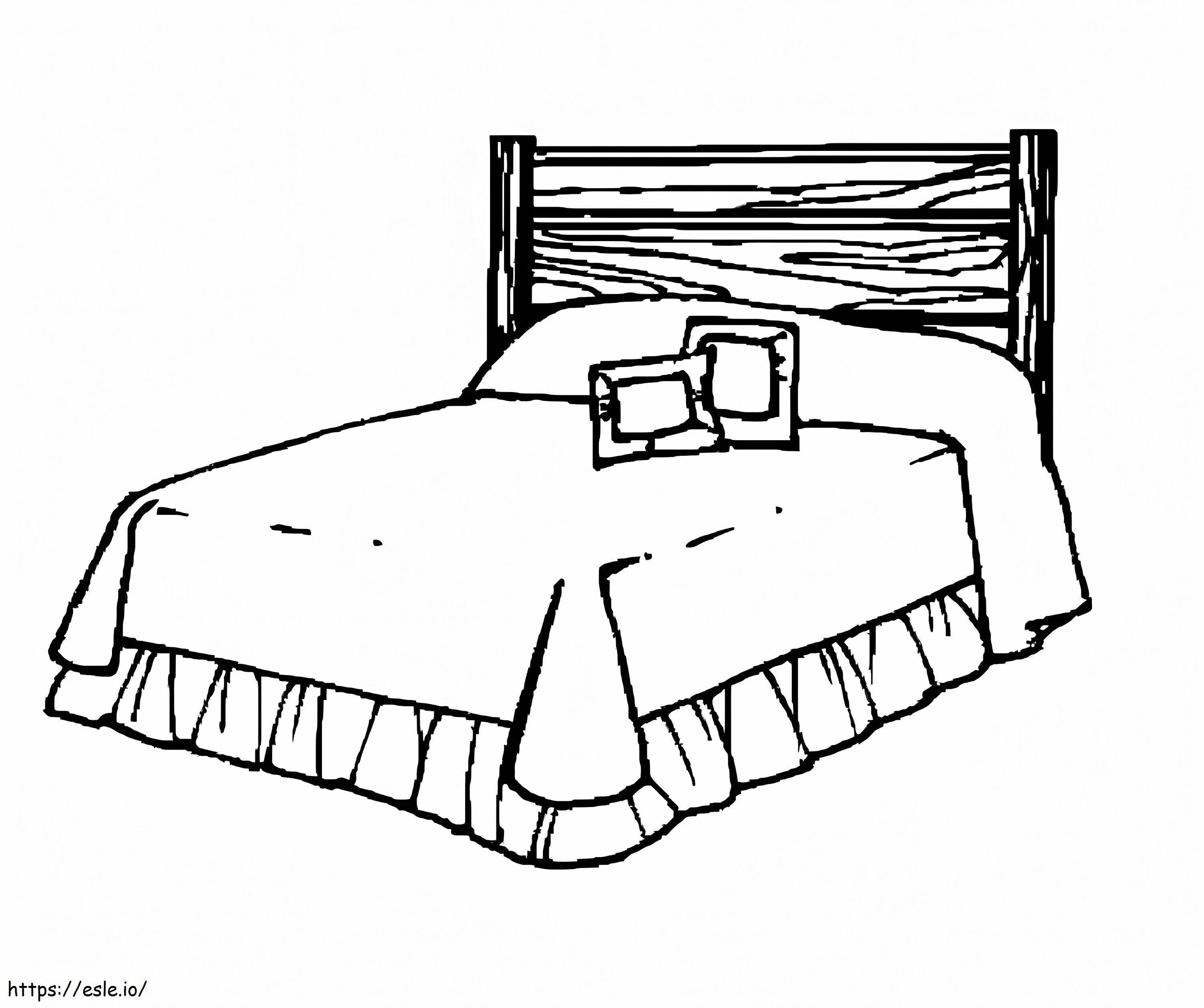 Bed 2 coloring page