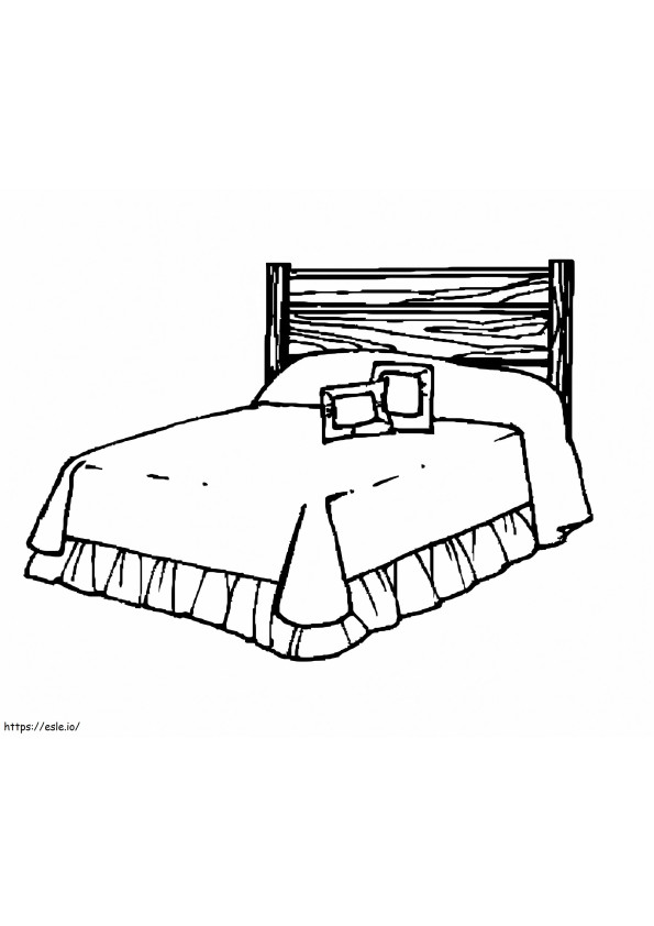 Bed 2 coloring page