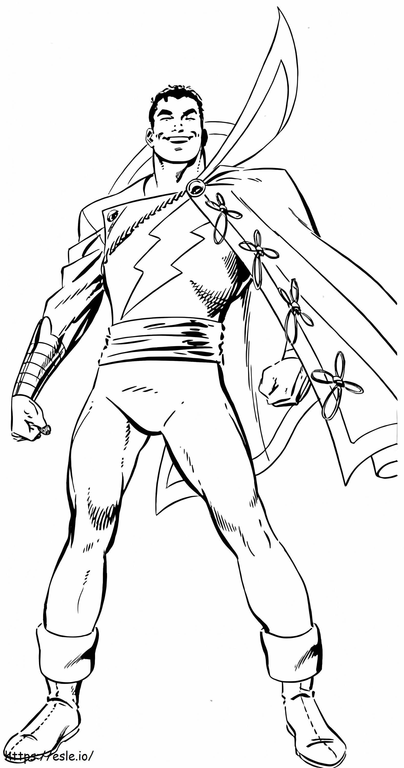 Shazam Cool Funny coloring page