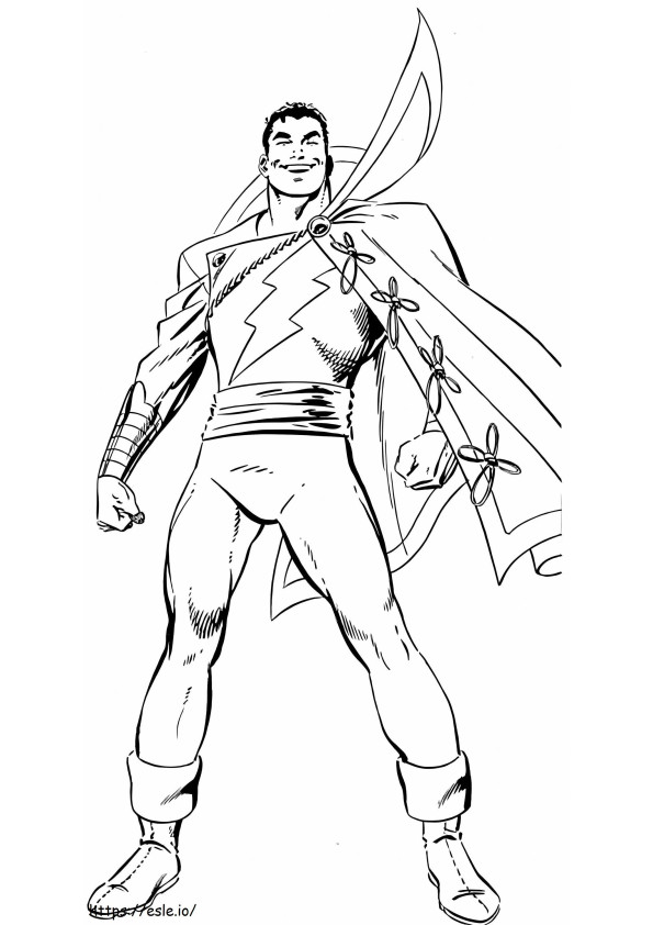 Shazam Cool Funny coloring page