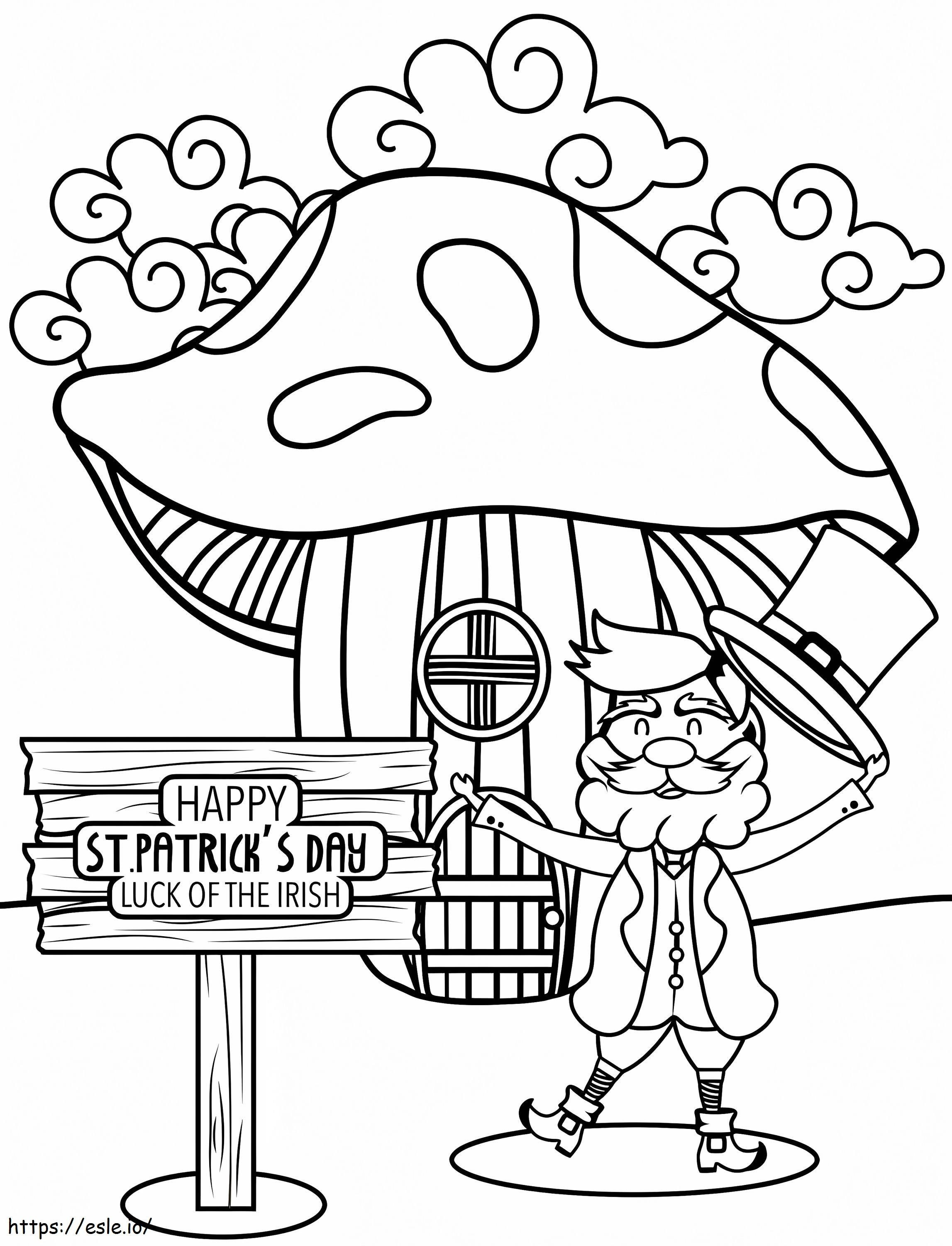 Print Happy St. Patricks Day coloring page