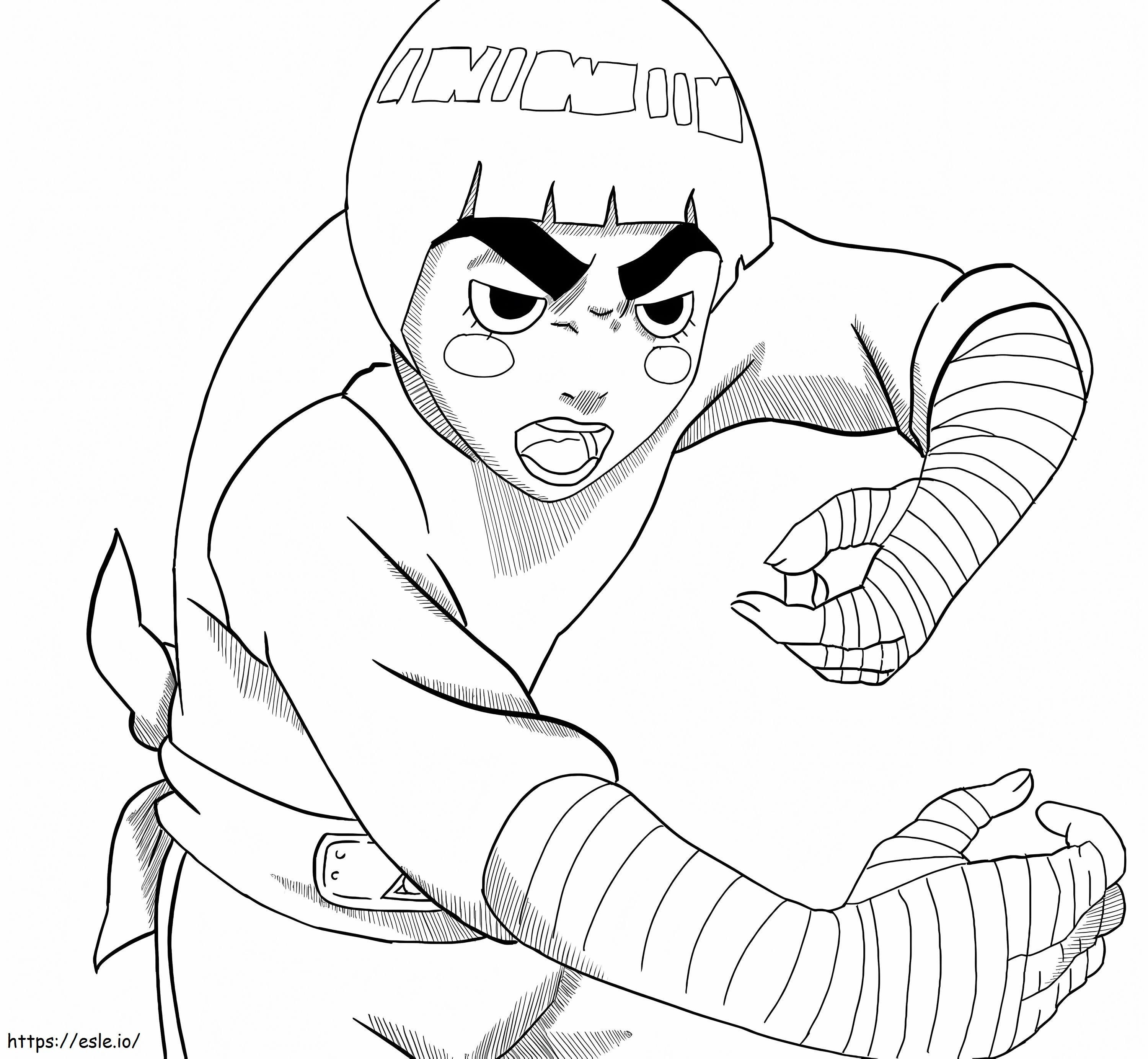 Amazing Rock Lee coloring page