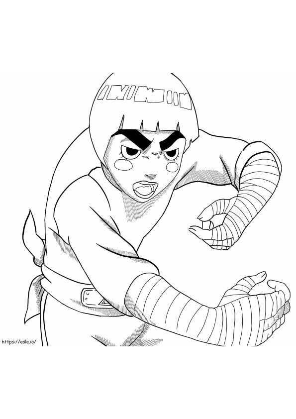 Amazing Rock Lee coloring page
