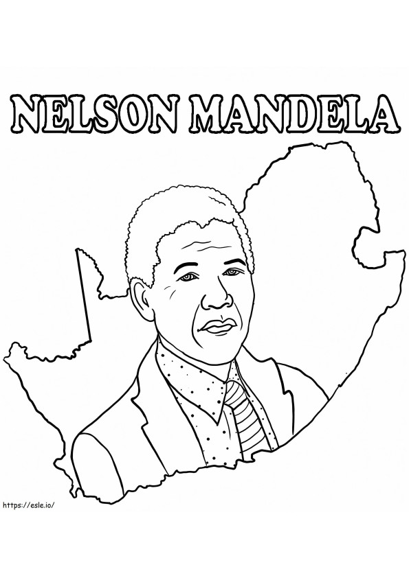 Nelson Mandela 5 coloring page