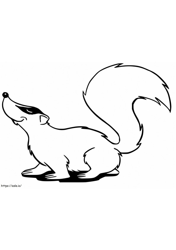 Naughty Badger coloring page
