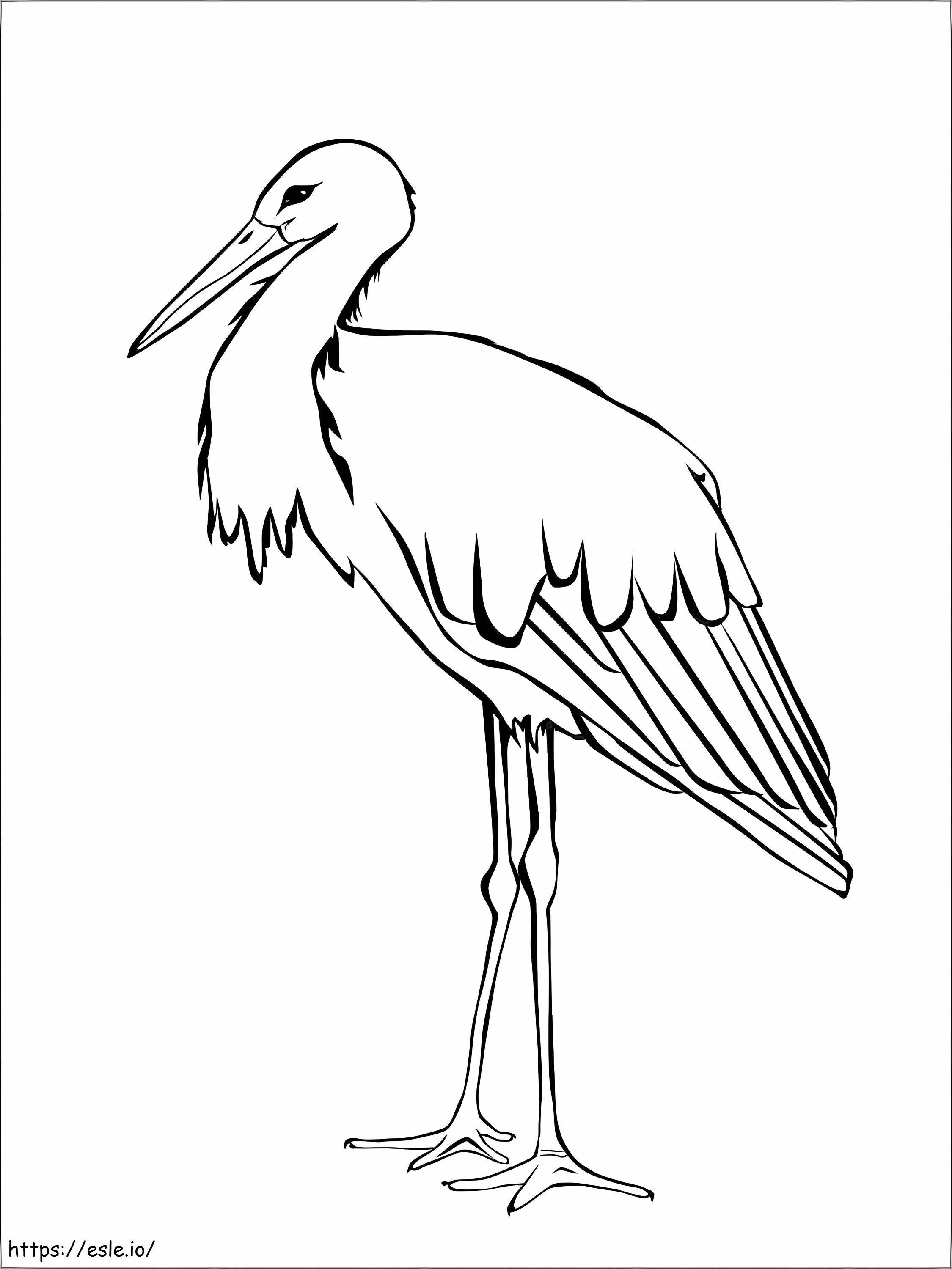 Vaikuttava Stork värityskuva