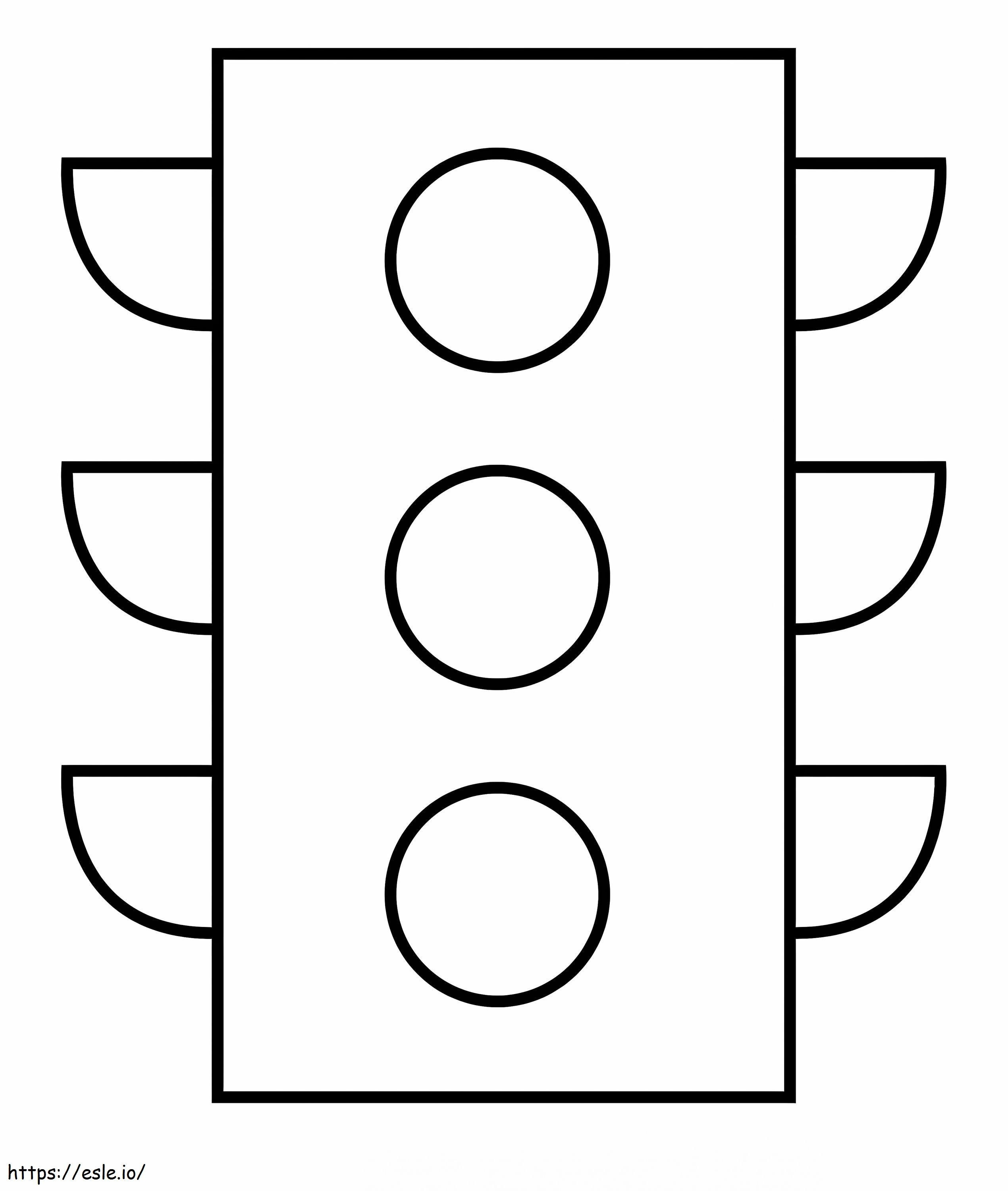 Printable Traffic Light coloring page