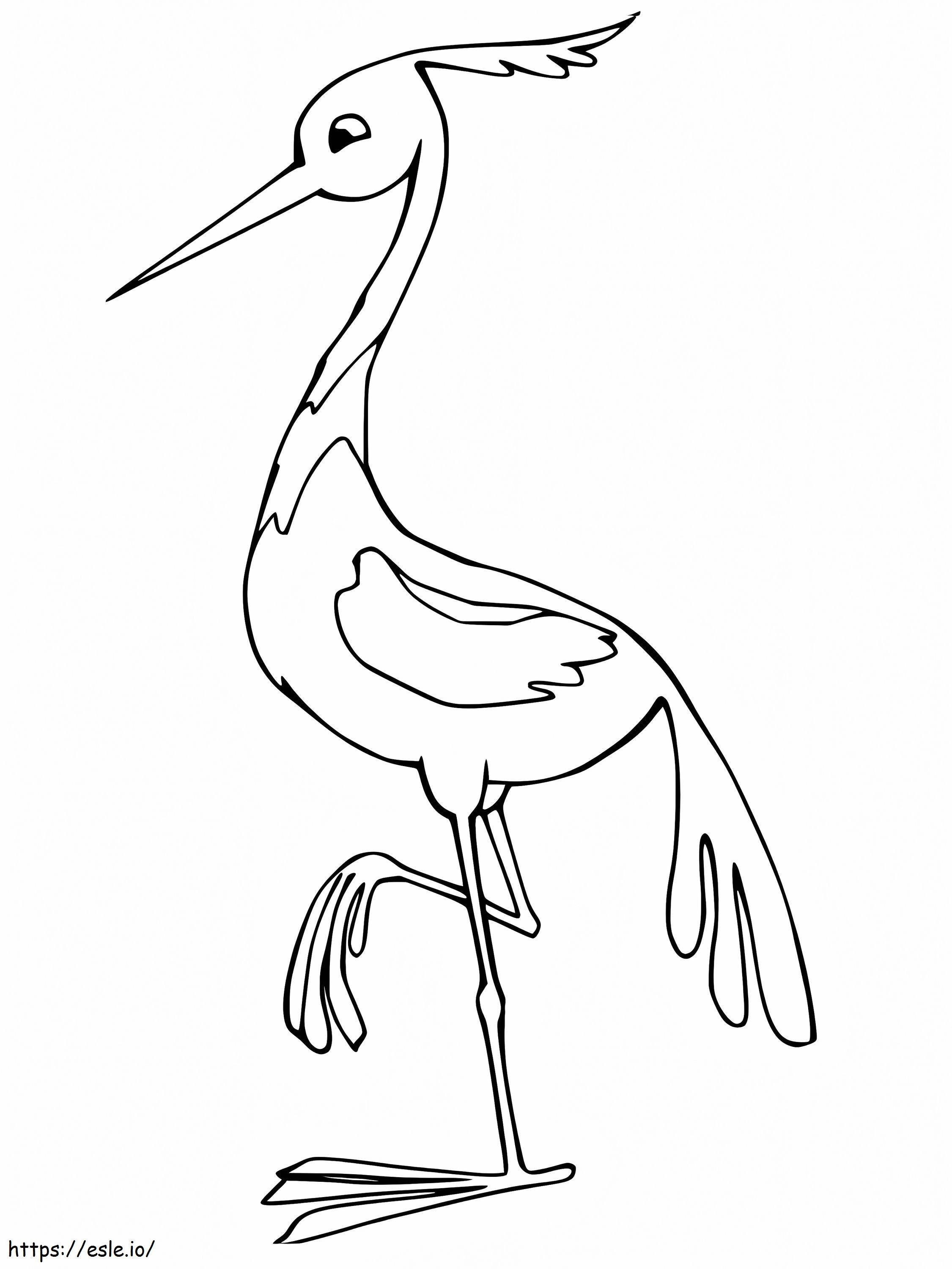 Wonderful Stork coloring page