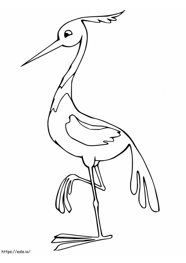 Wonderful Stork coloring page