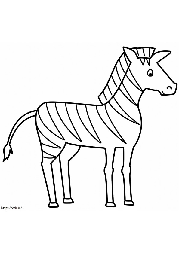 Grundlegende Zeichnung Zebra ausmalbilder