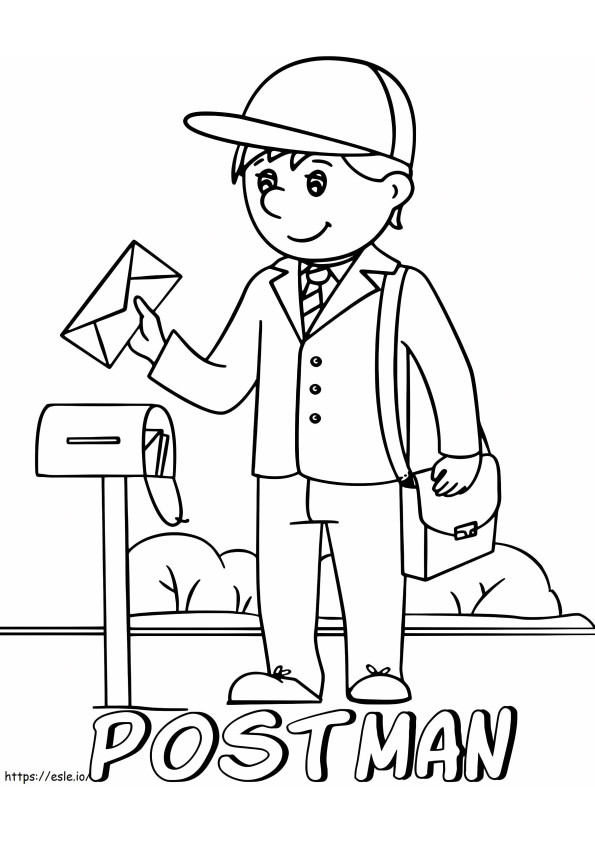 Postman Boy coloring page