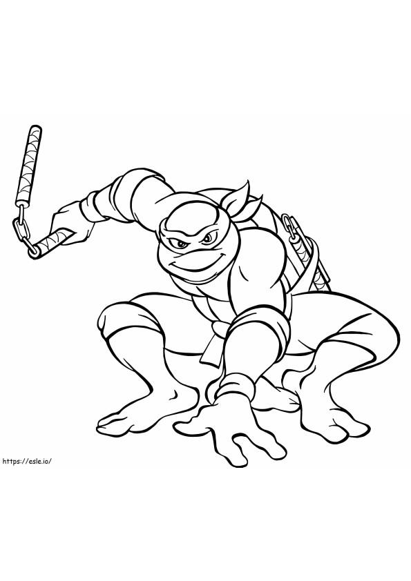 Cool Michelangelo coloring page