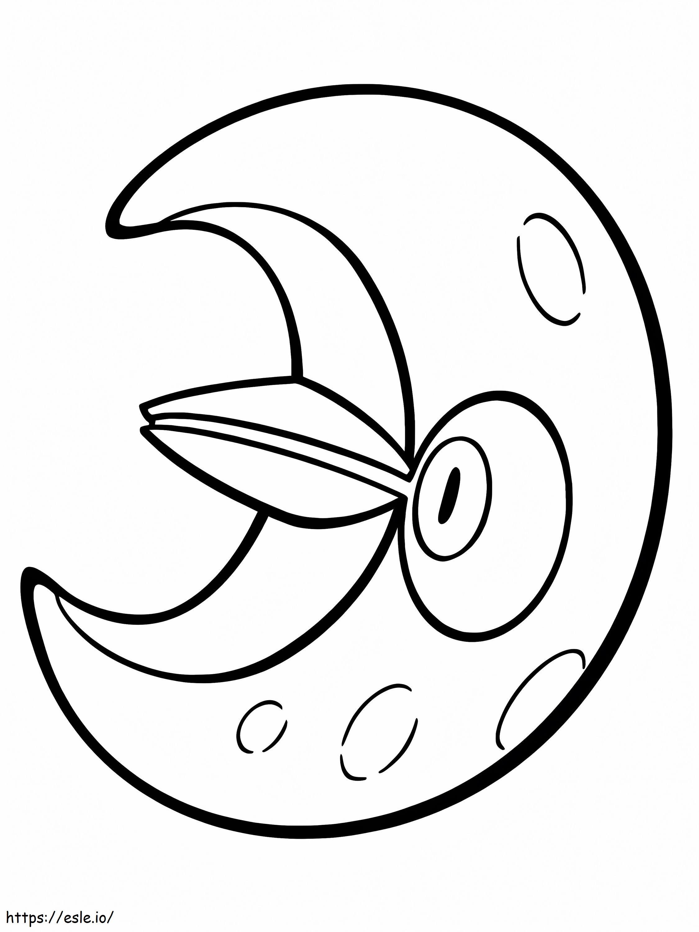 Printable Lunatone Pokemon coloring page