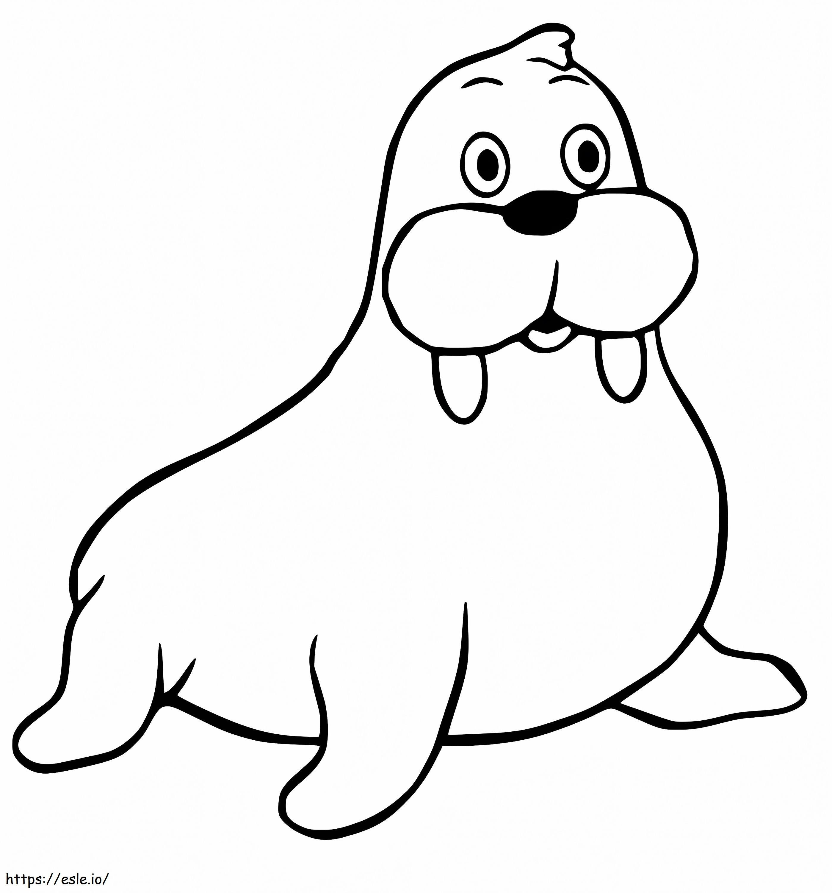 Walrus 3 coloring page