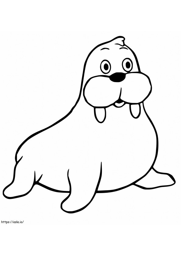 Walrus 3 coloring page