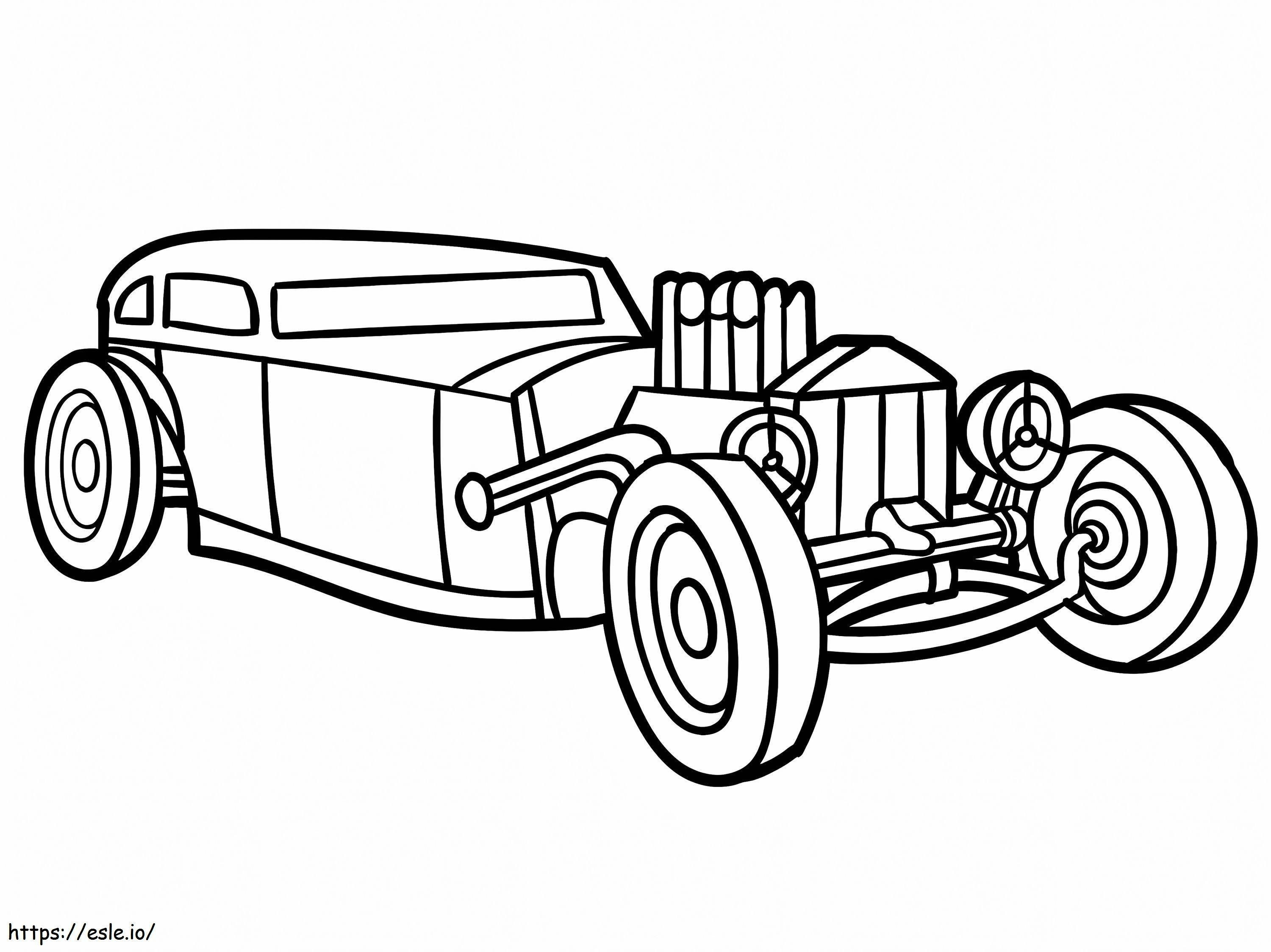 Free Hot Rod To Color coloring page