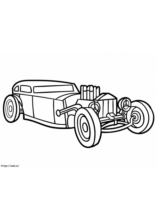 Free Hot Rod To Color coloring page