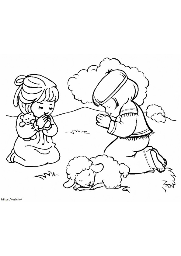 Print Childrens Prayer coloring page