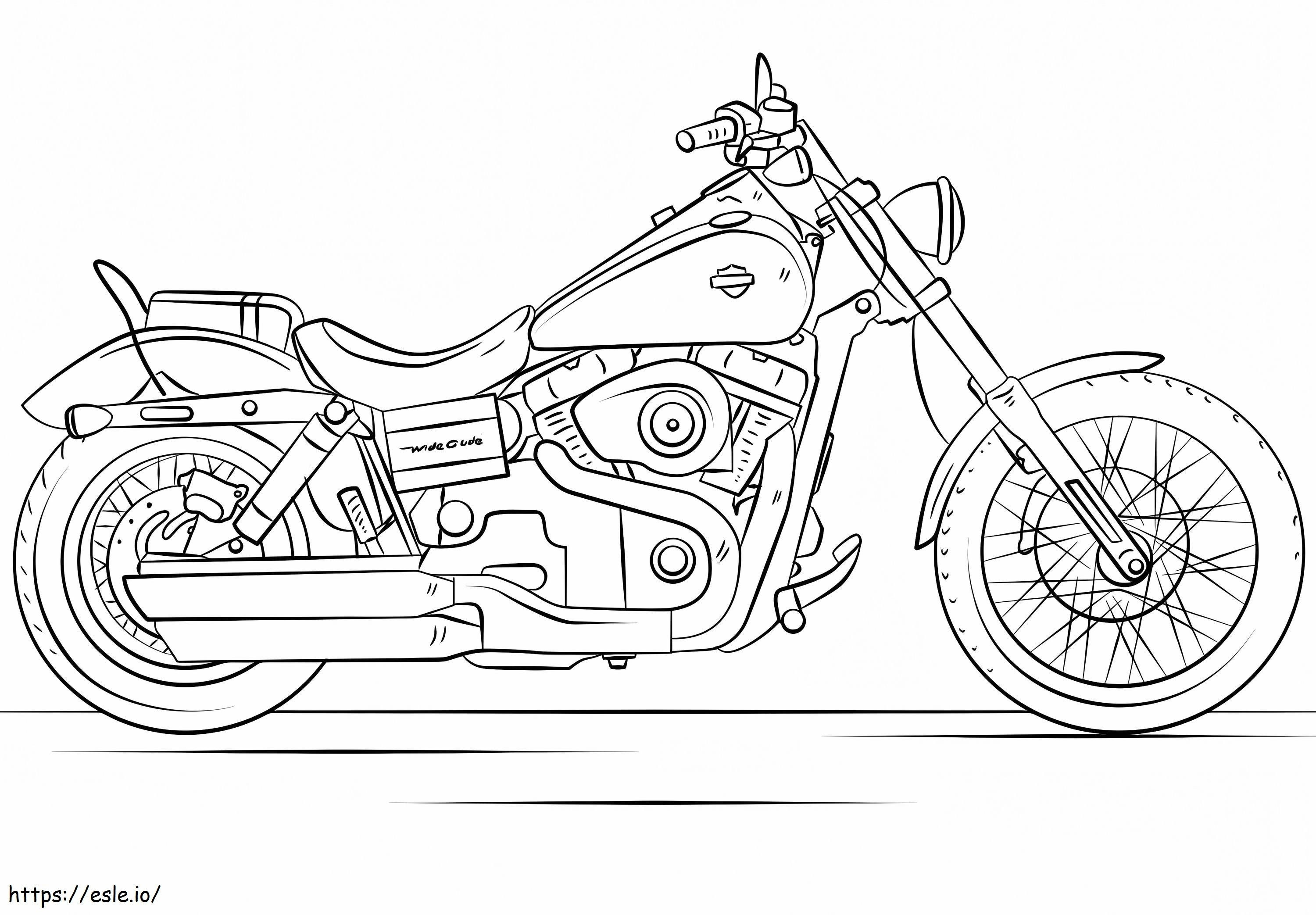 Harley Davidson-motorfiets 1024X712 kleurplaat kleurplaat