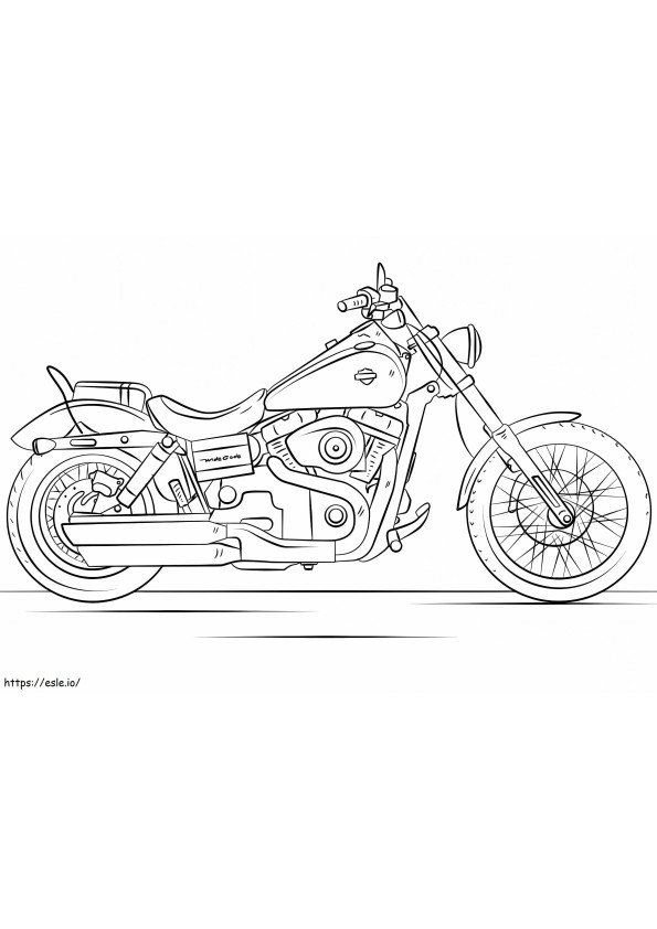 Harley Davidson-motorfiets 1024X712 kleurplaat