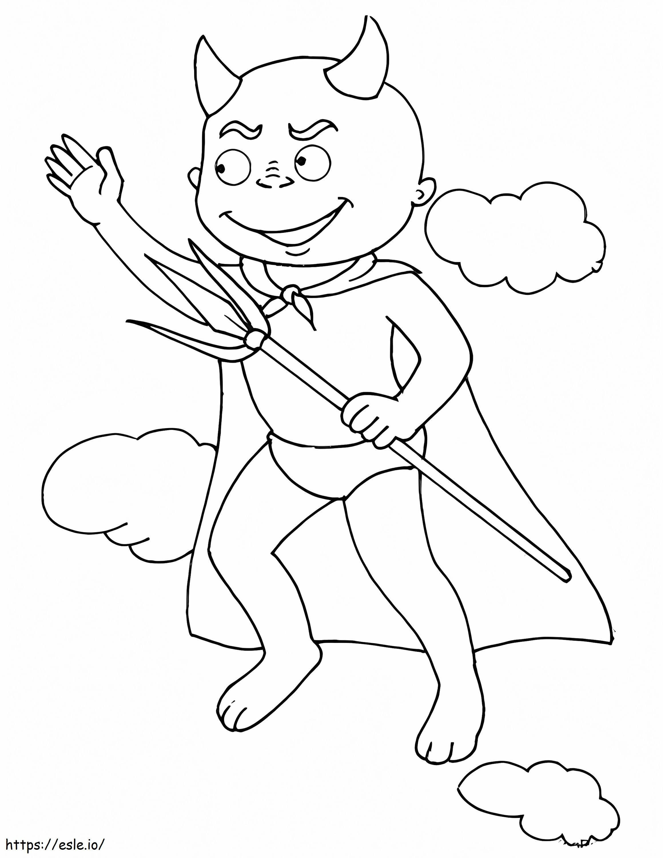 Funny Devil coloring page