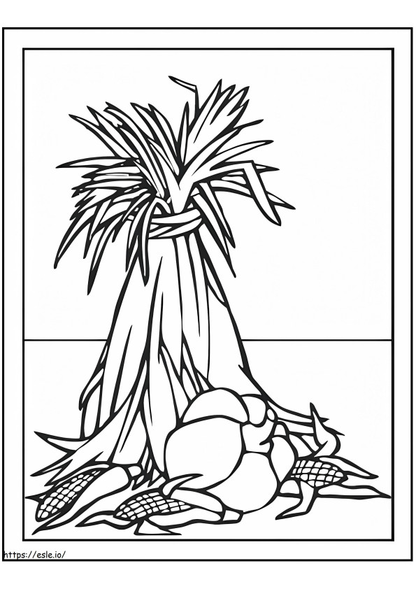 Wheat On Thanksgiving coloring page