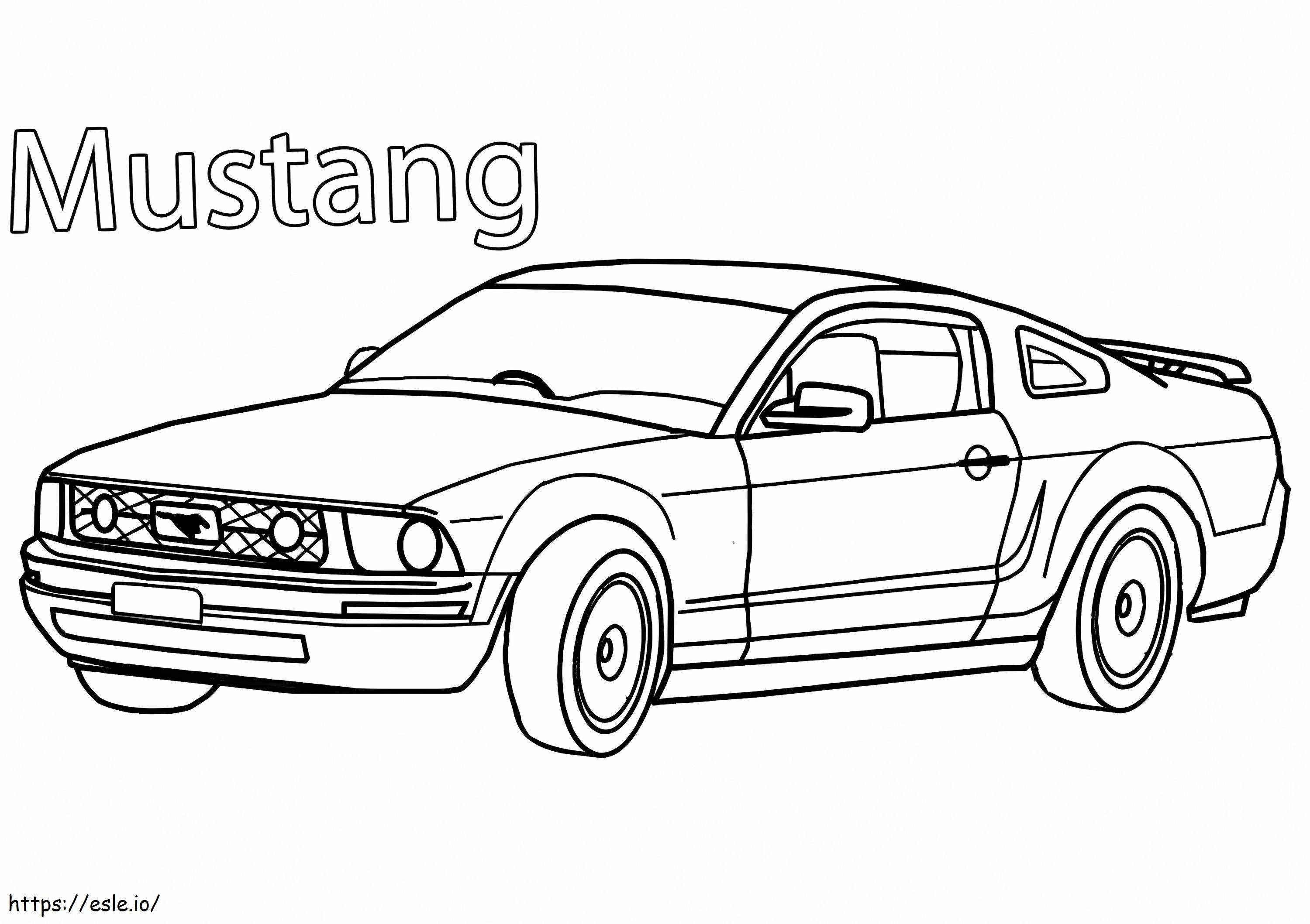 Mustang para imprimir gratis para colorear
