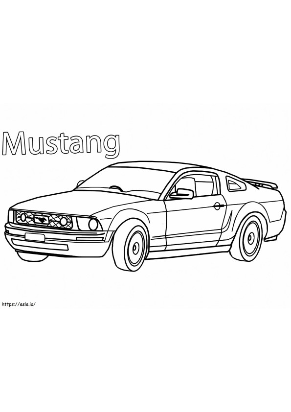 Free Printable Mustang coloring page