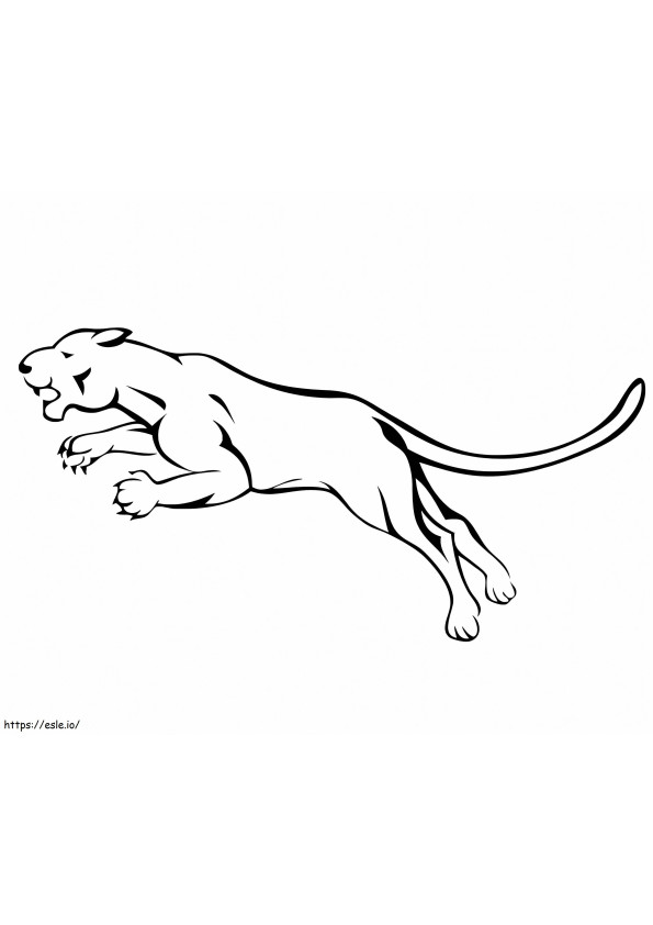 Dessin de Puma sautant