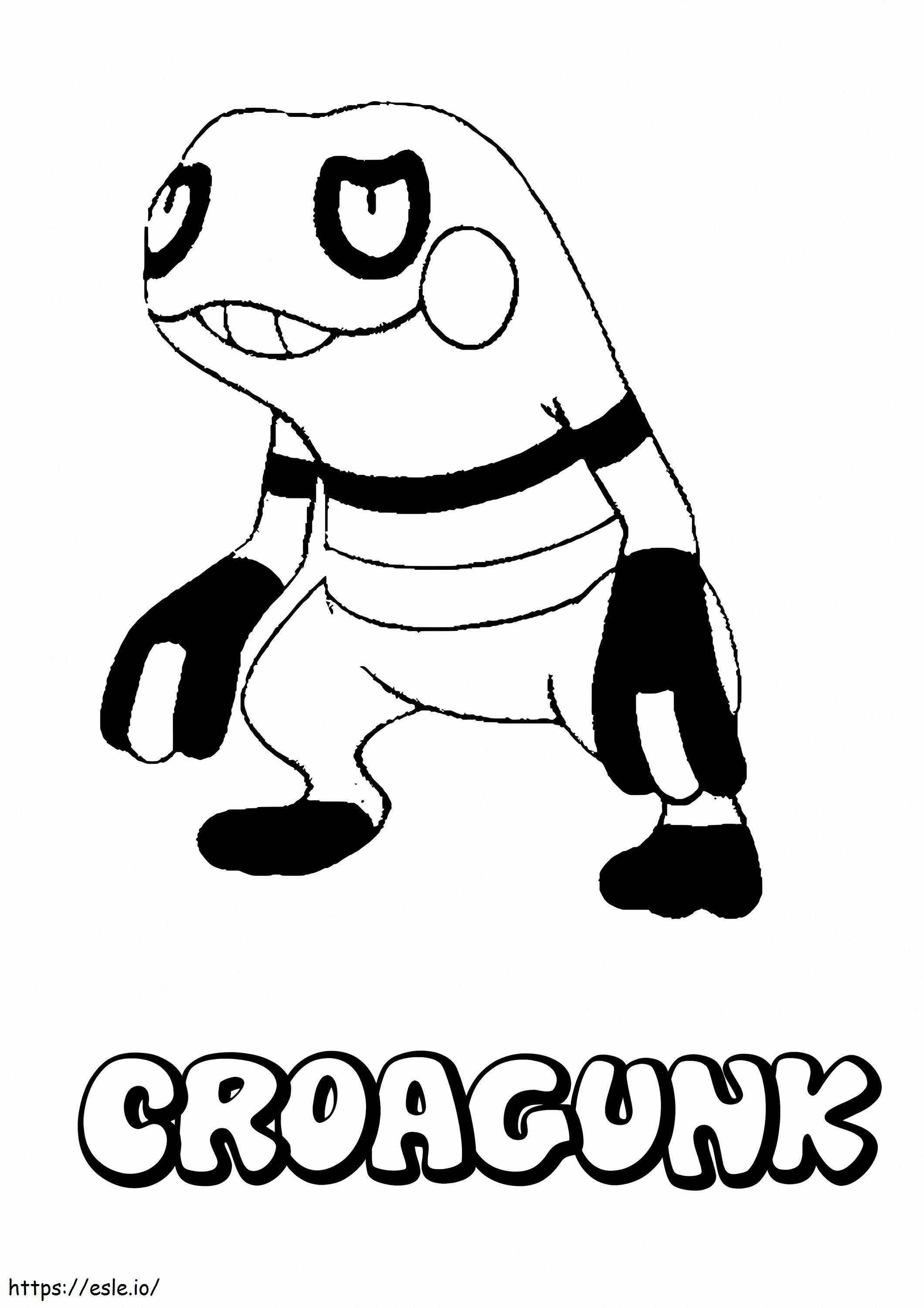 Pokémon Croagunk para colorear