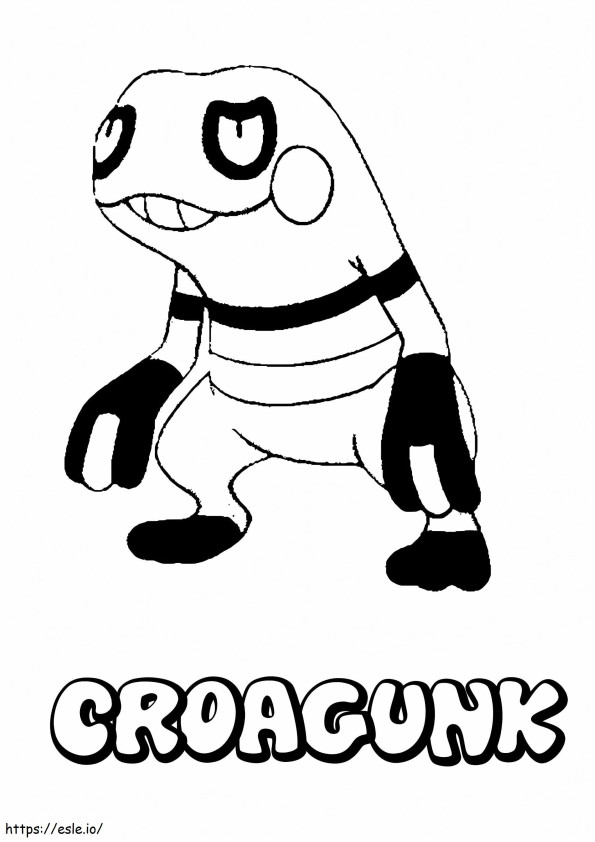 Croagunk-Pokemon kleurplaat