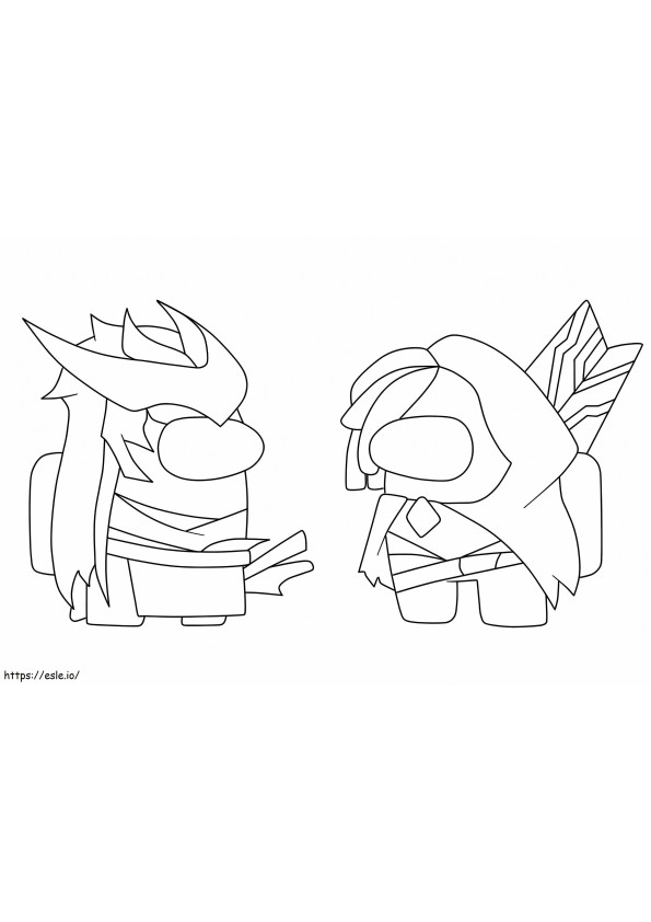 Among Us League Of Legends 1024X705 coloring page