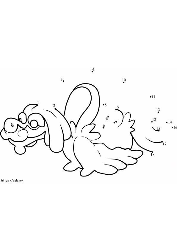 Drampa Dot To Dot Coloring Page coloring page