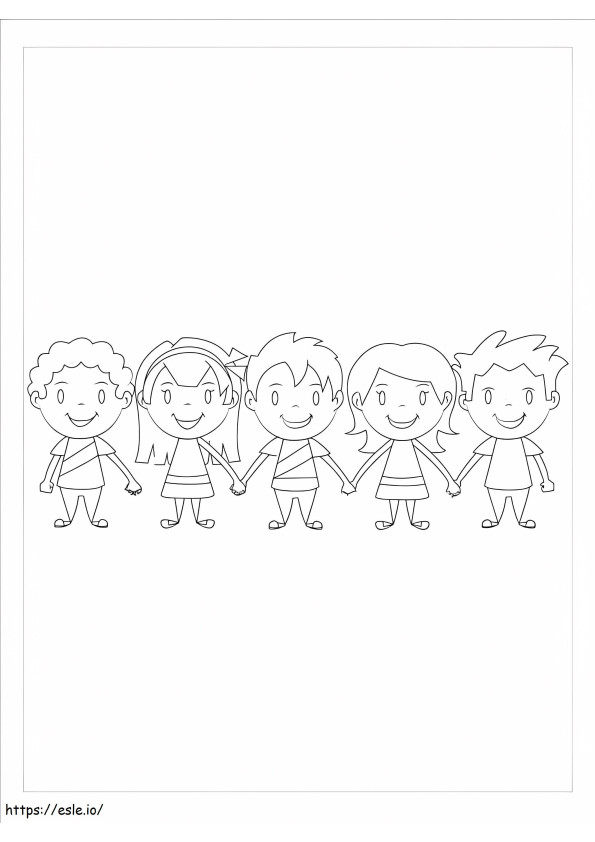 Five Amigos Fun coloring page