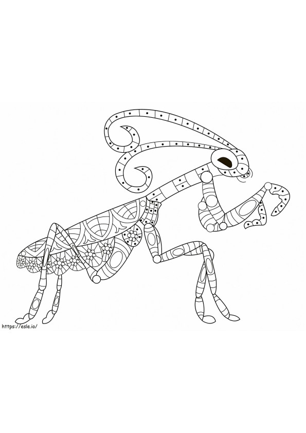Mantis religiosa Zentangle