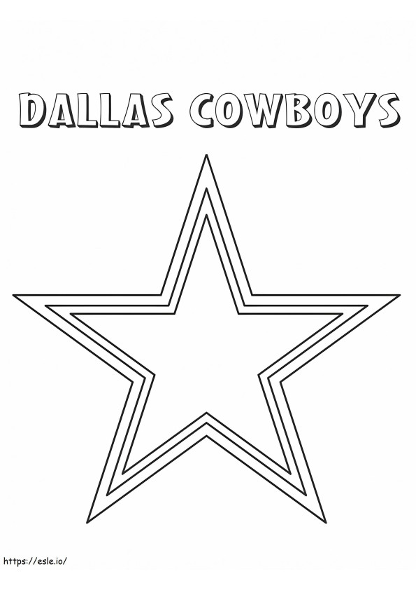 Coloriage Étoile des Cowboys de Dallas à imprimer dessin