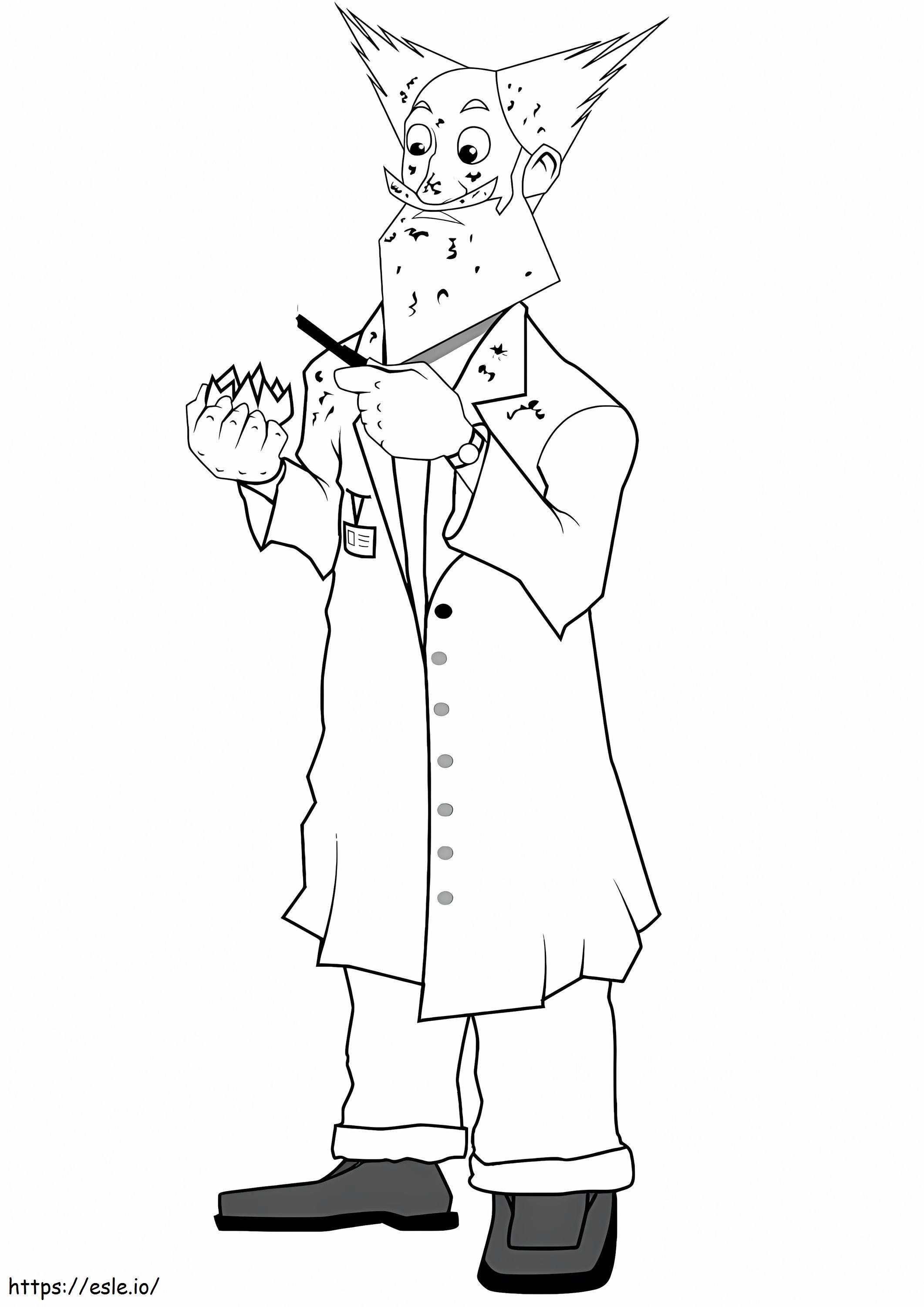 Scientist Failed Experiment coloring page