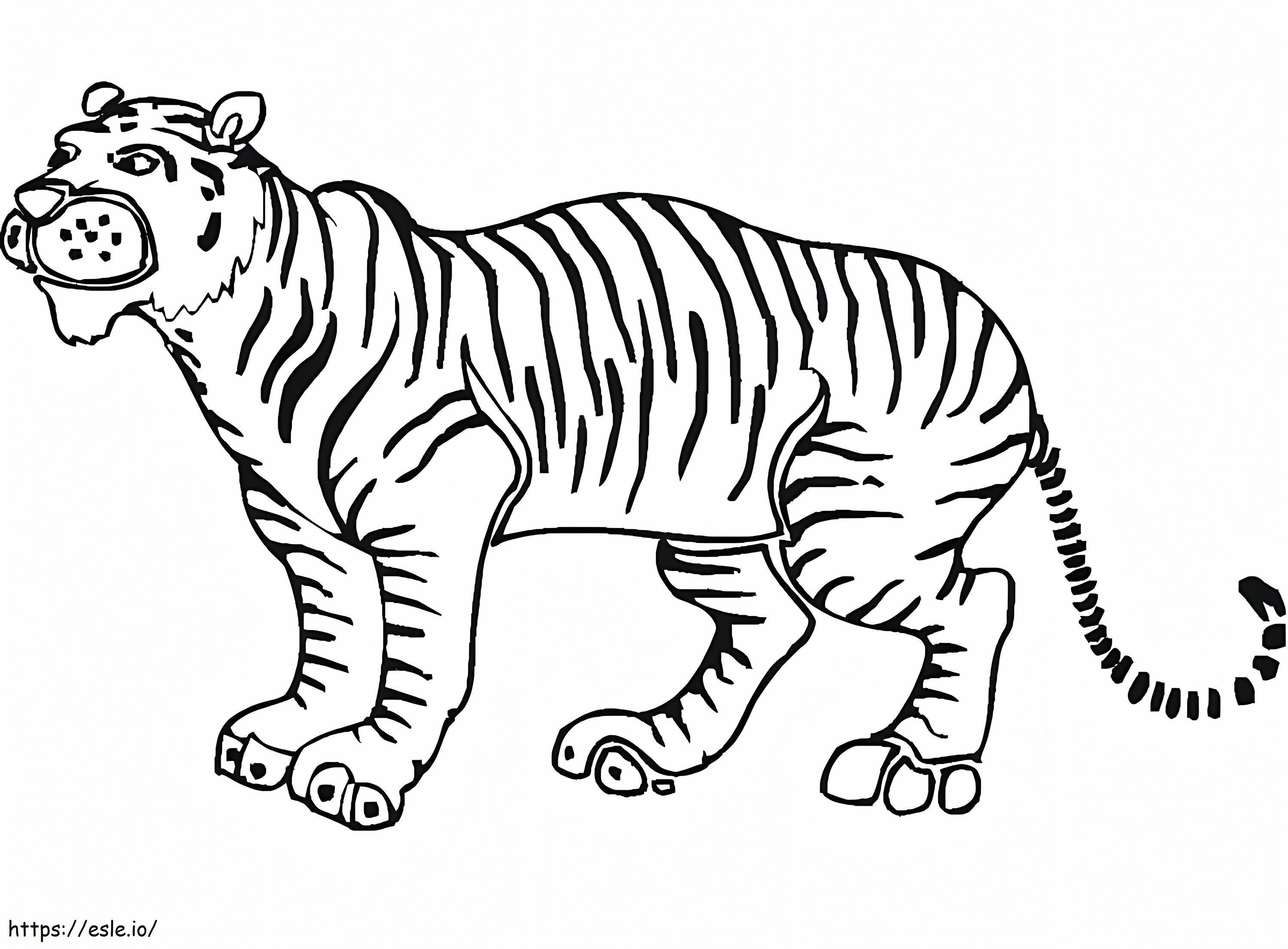 Coloriage Un tigre à imprimer dessin