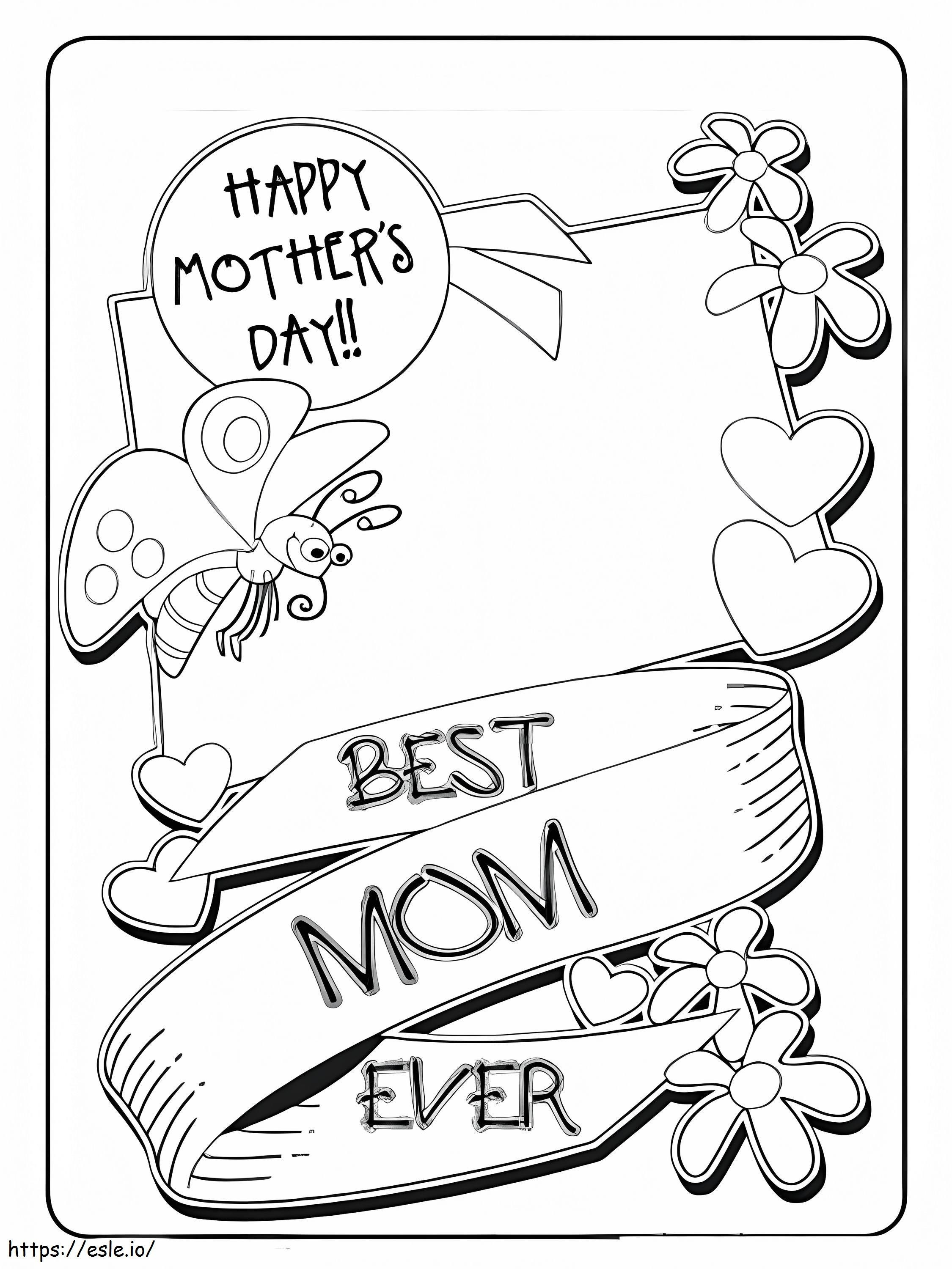 Best Mom Ever coloring page