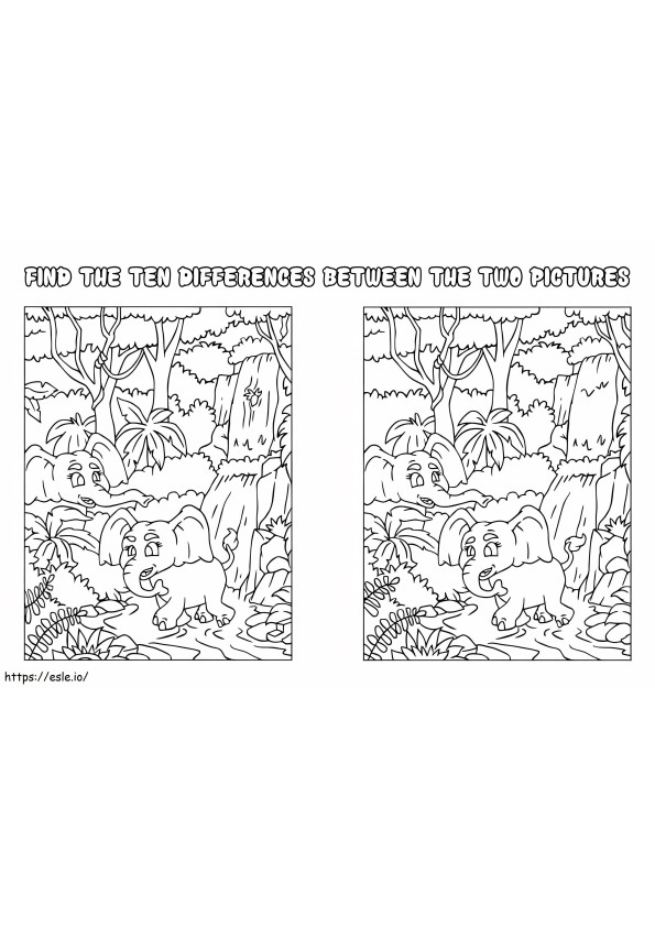 Find The Ten Differences coloring page