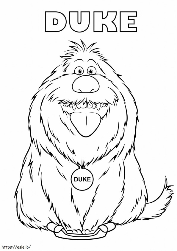 Duke A4 coloring page