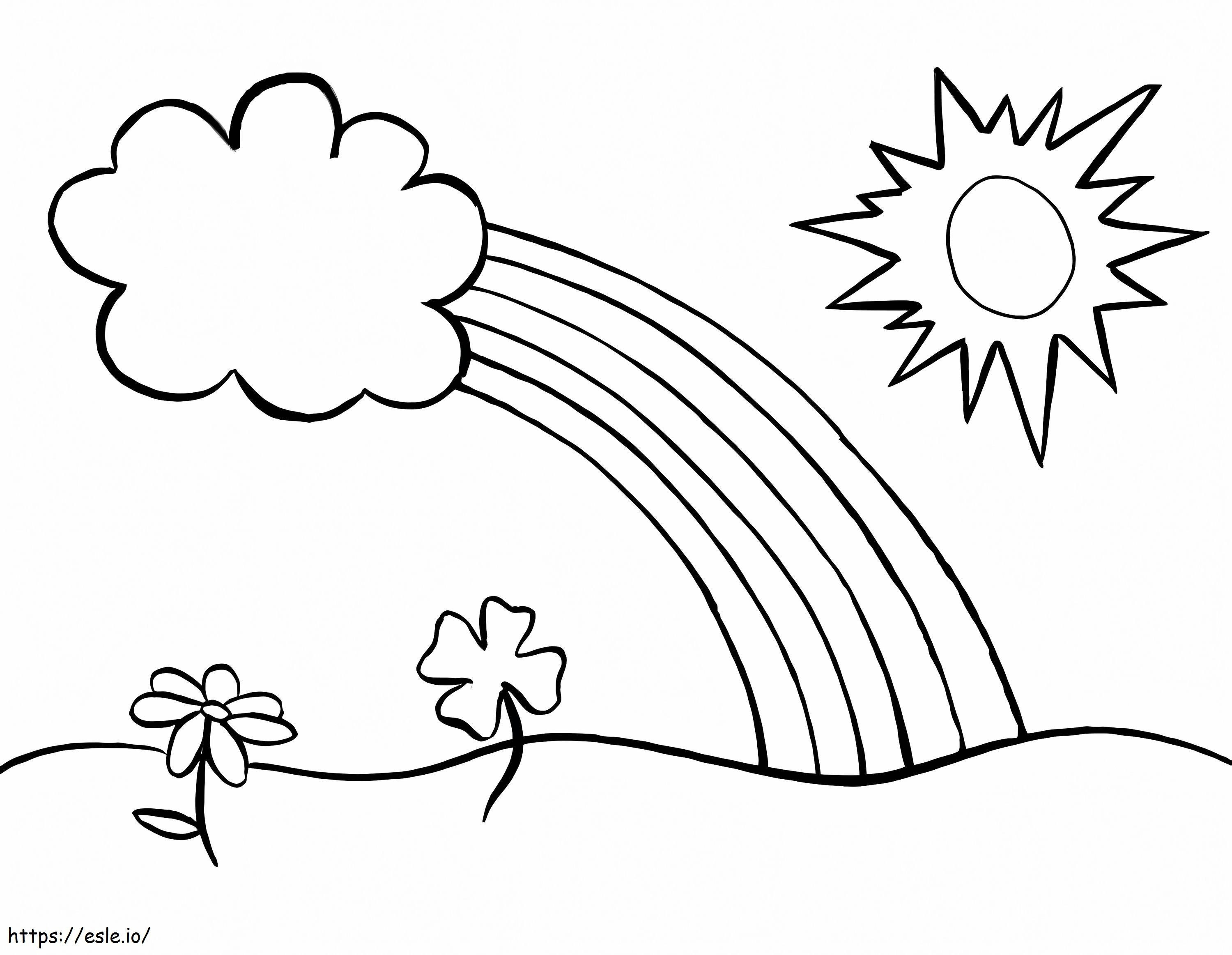 Rainbow Coloring Page 6 coloring page