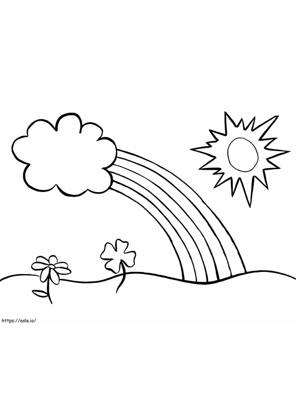 Rainbow Coloring Page 6 coloring page