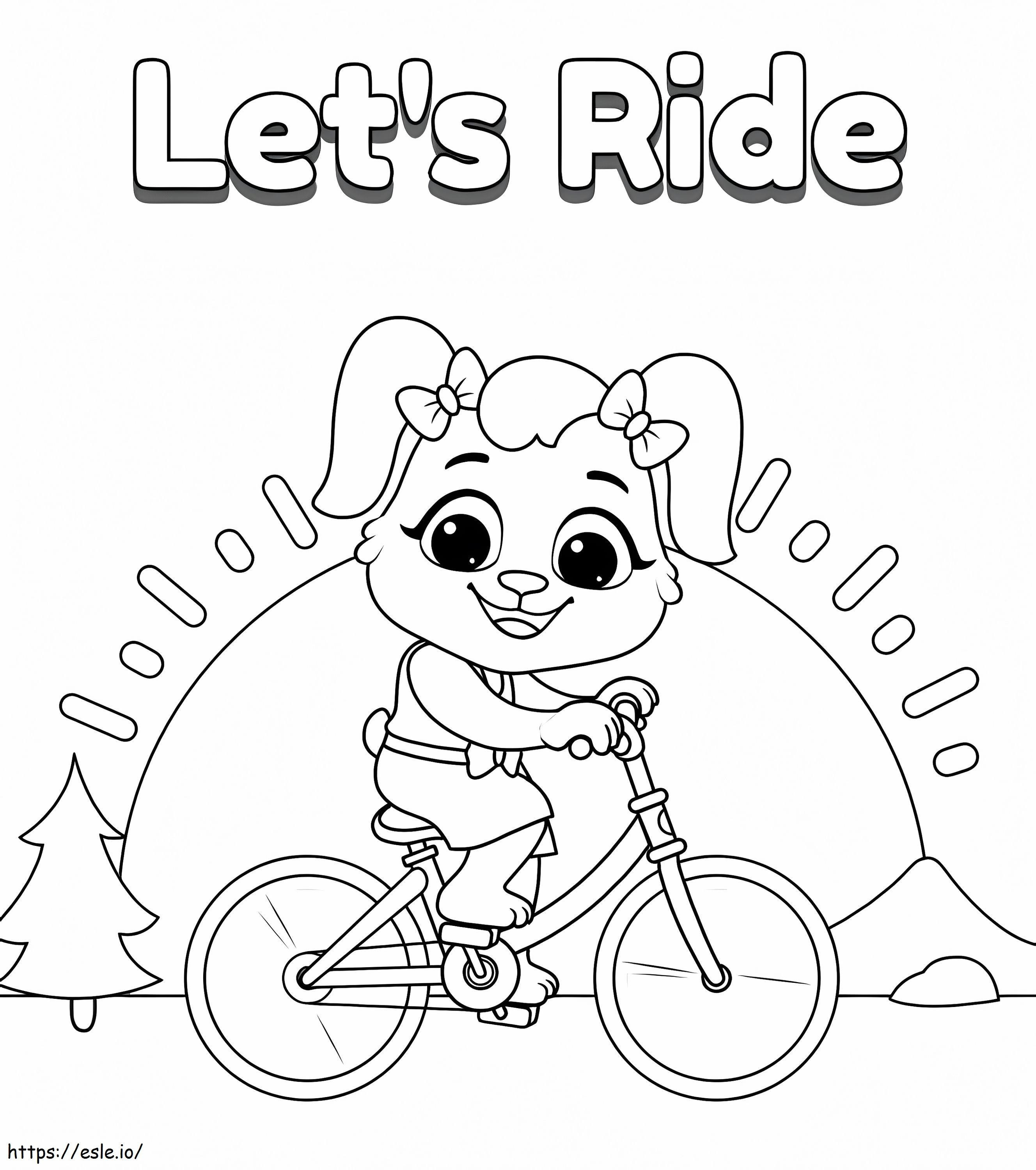 サイクリングLet's Ride ぬりえ - 塗り絵