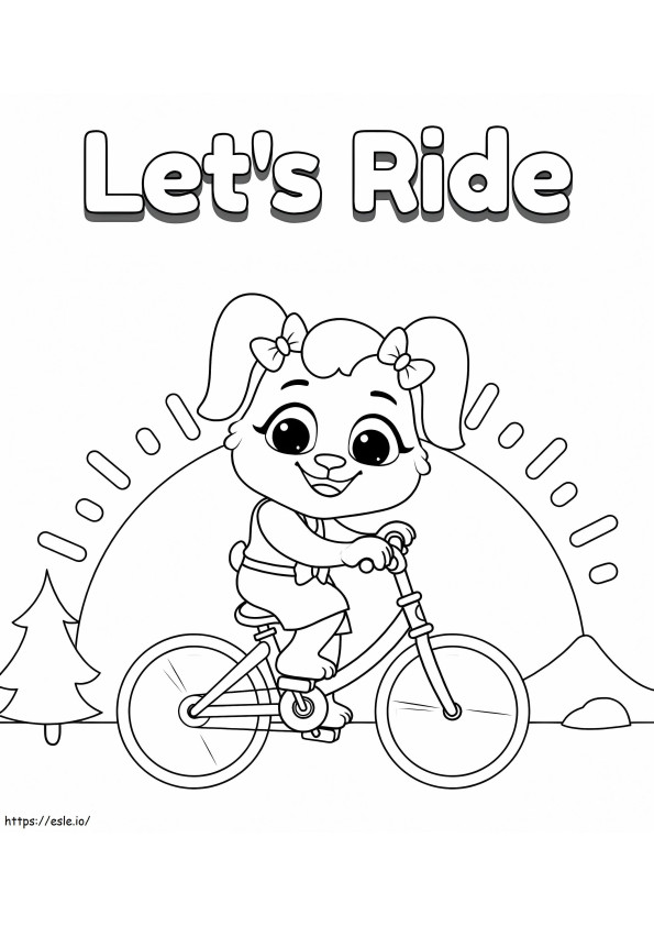 Cycling Let'S Ride coloring page