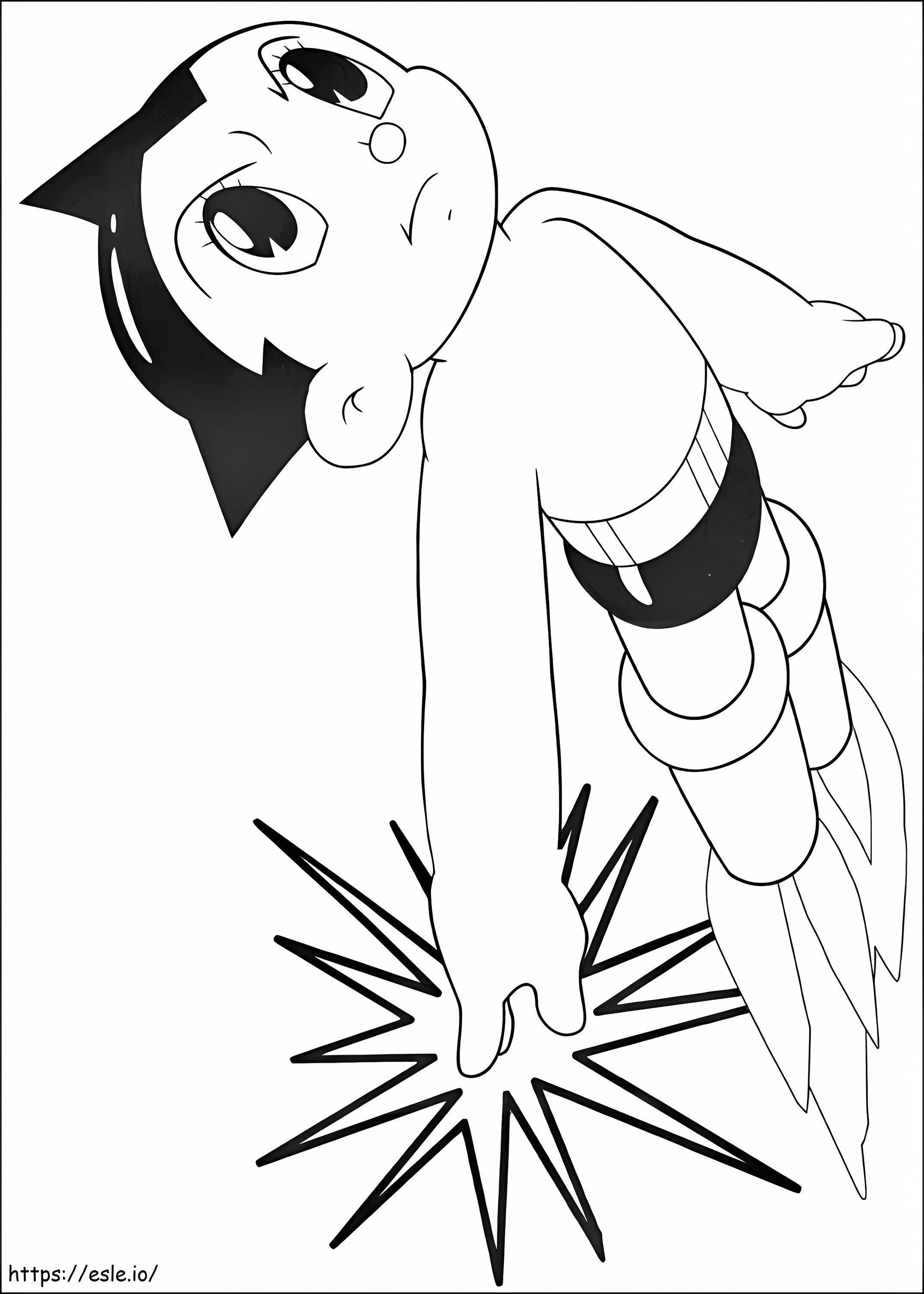  Astro Boy volante A4 da colorare