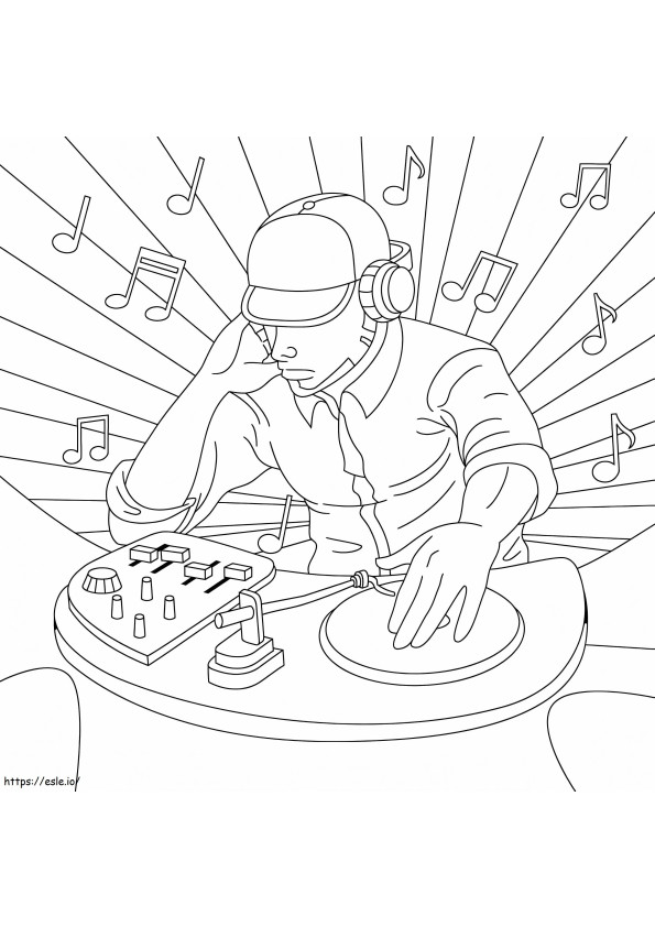 Dj Is Cool coloring page