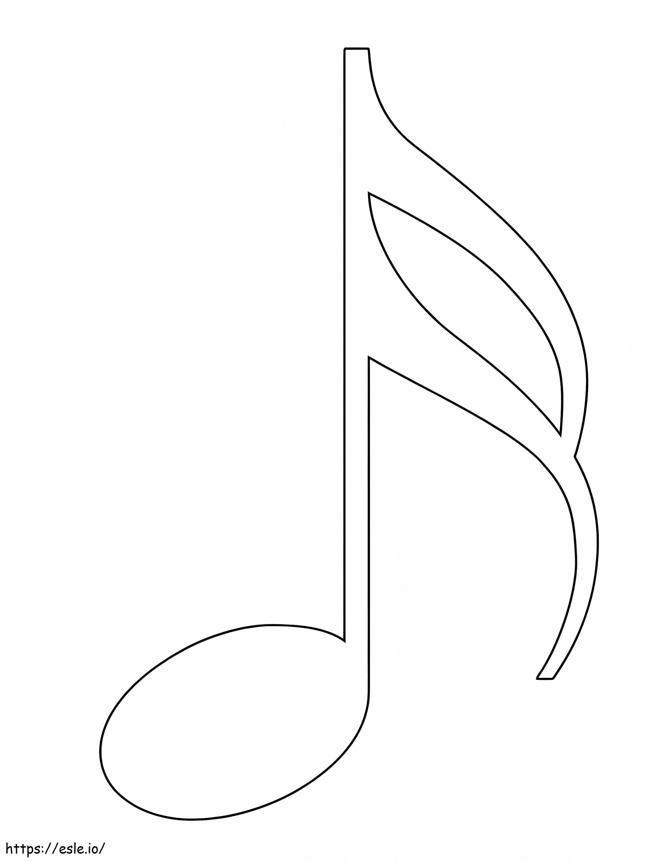 Simple Music Note 3 värityskuva