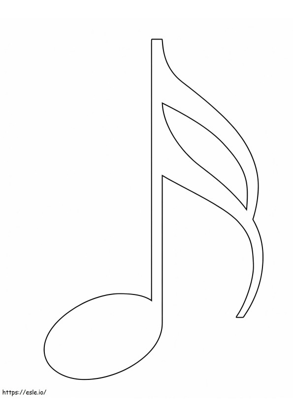 Simple Music Note 3 coloring page
