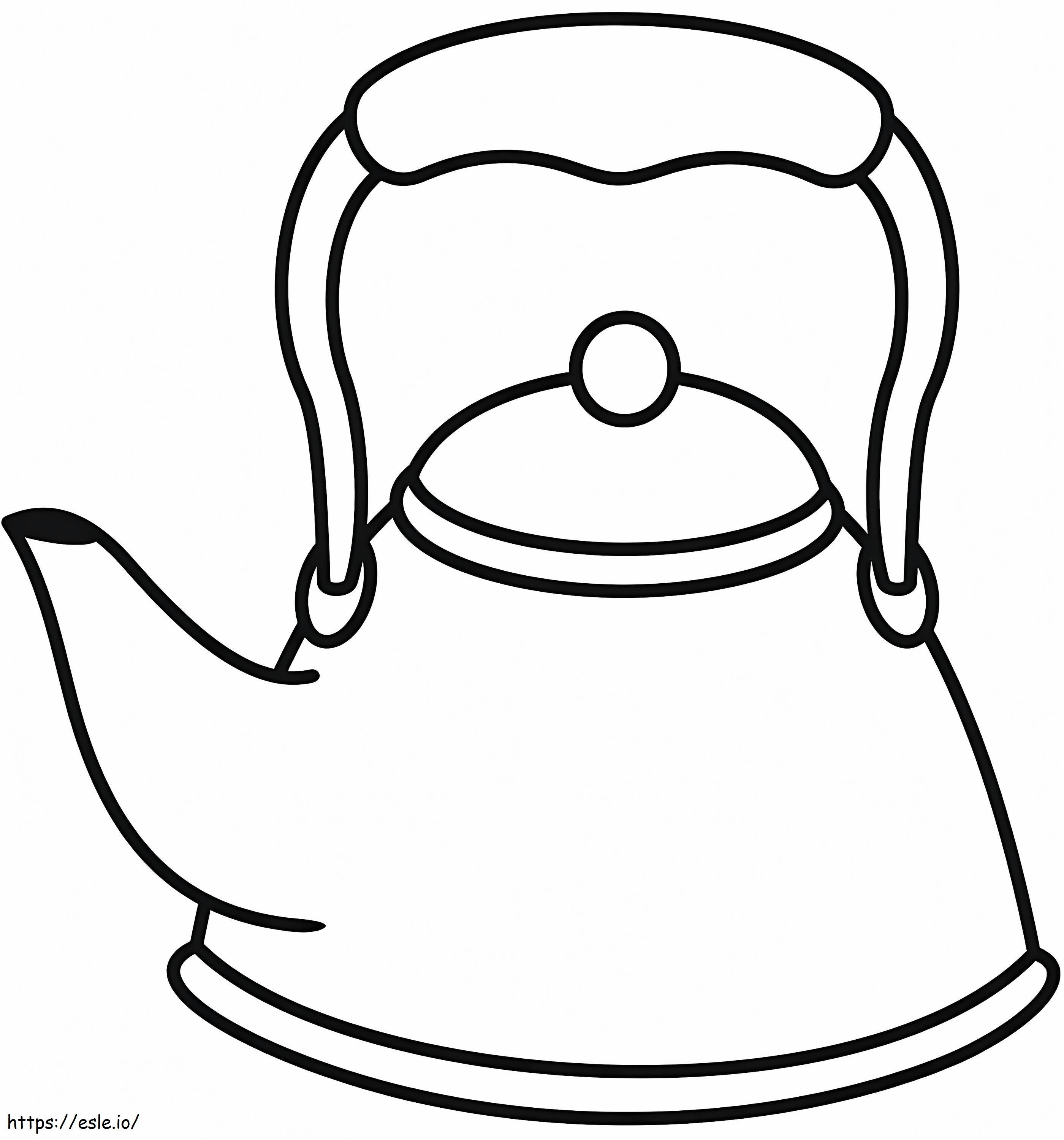Um bule de chá para colorir